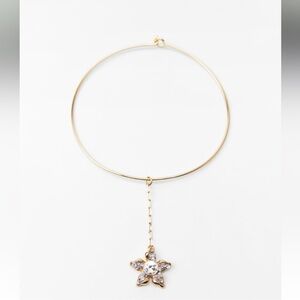 ZARA RHINESTONE STAR CHOKER GOLD TONE RHINESTONE NWOT